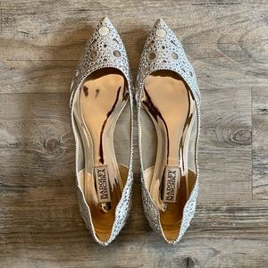 Badgley Mischka Gigi Crystal Pointed Toe Flat